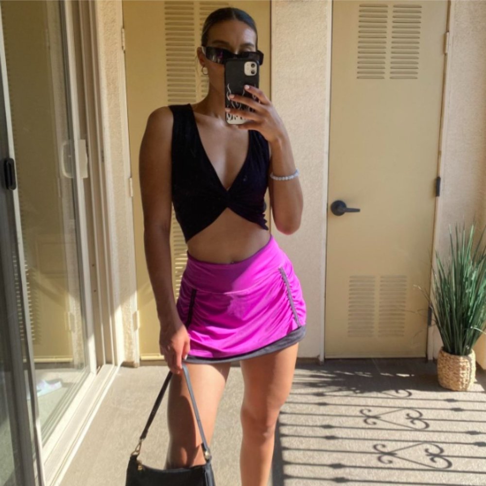 Purple tennis skirt (L)